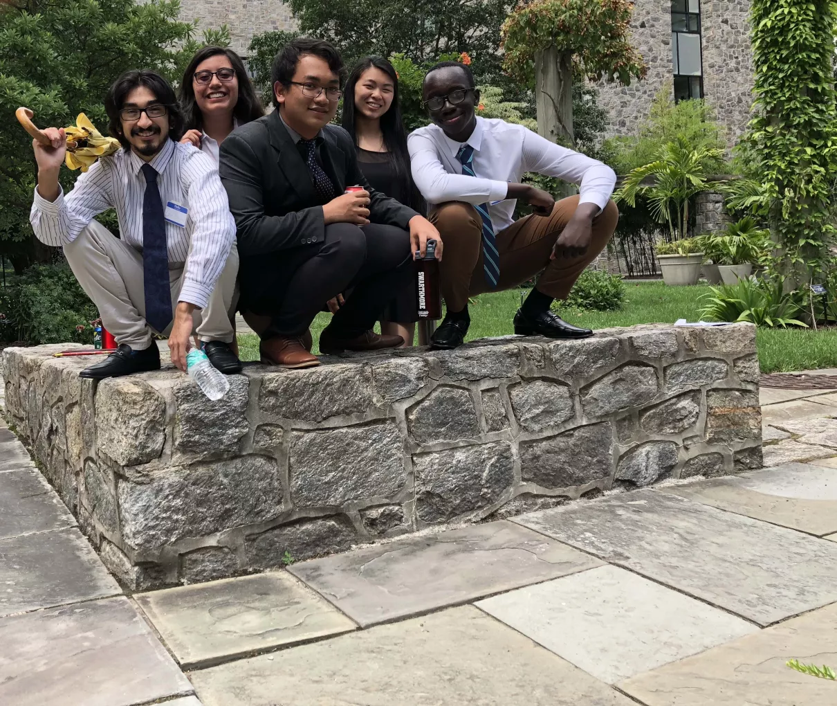 Students in Kohlberg Courtyard