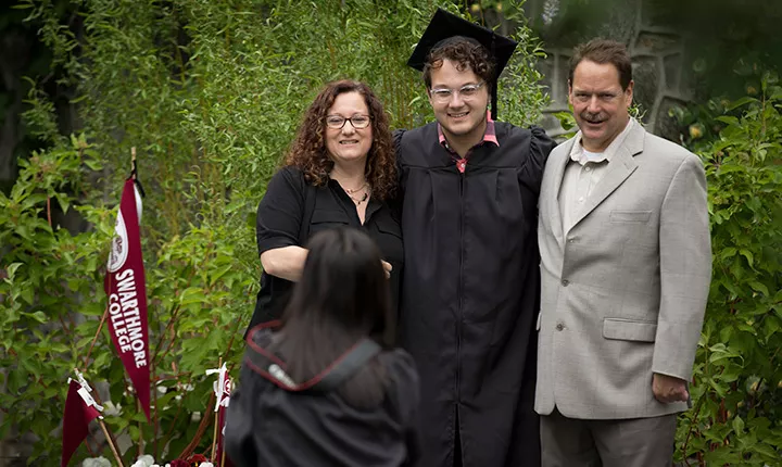 Family posing for photos at Baccalaureate 2017.