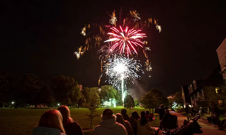 Fireworks over Parrish Beach