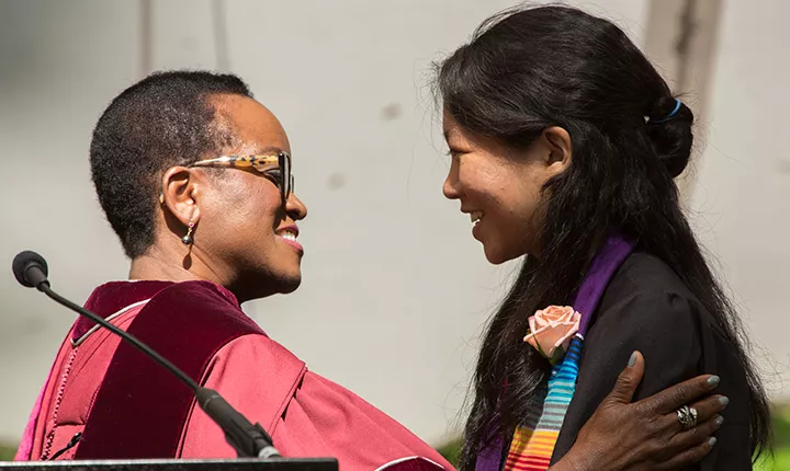 Valerie Smith and Iris Chan '17 