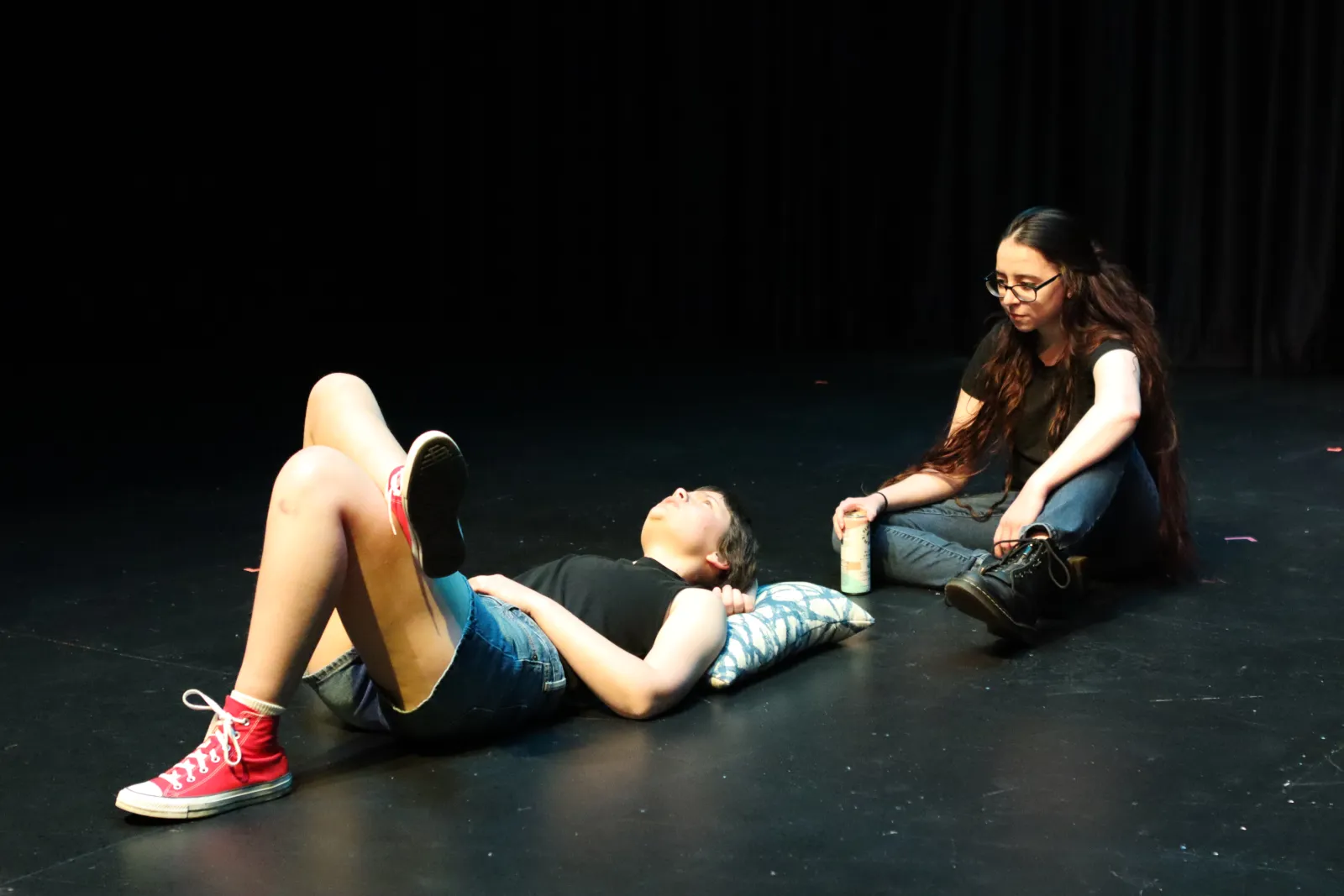 Lizzie Culp and Eva Nahass in "STANDBY, Yours", directed by Jules Kyung