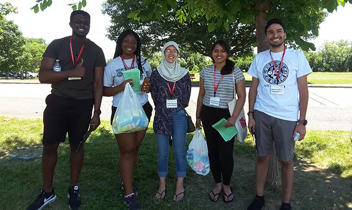 Fellows volunteer at Juneteenth event