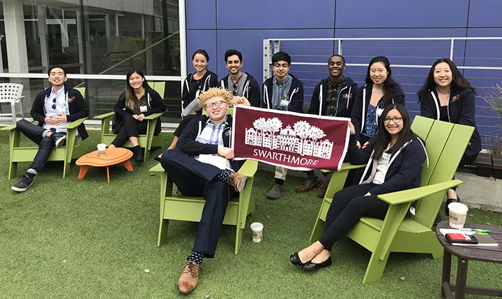 The Swarthmore contingent at Google.