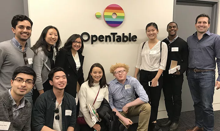 Swarthmore students at OpenTable.