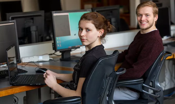 Leah Brumgard '19 and Jeff Novak '18